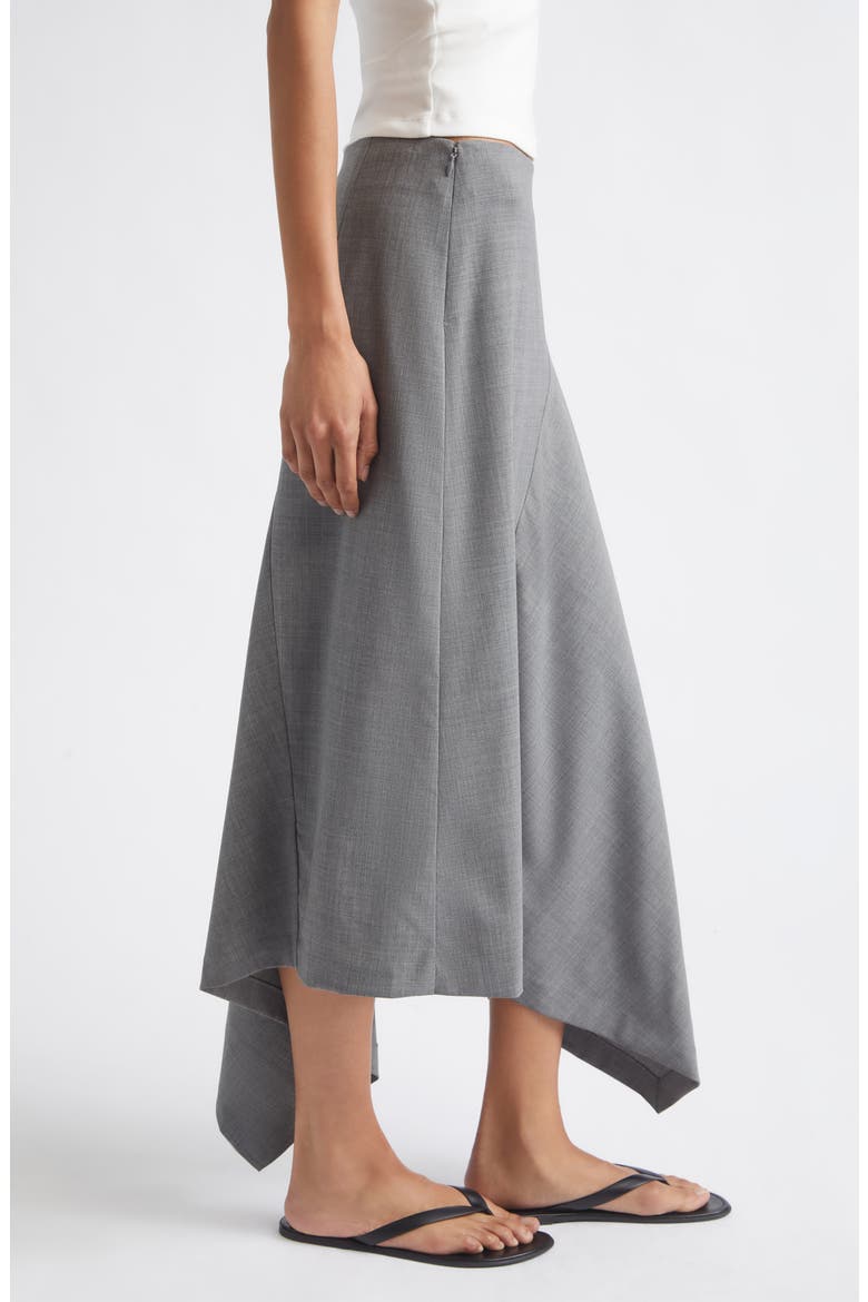 Asymmetric Wool Midi Skirt, Alternate, color, PUMICE