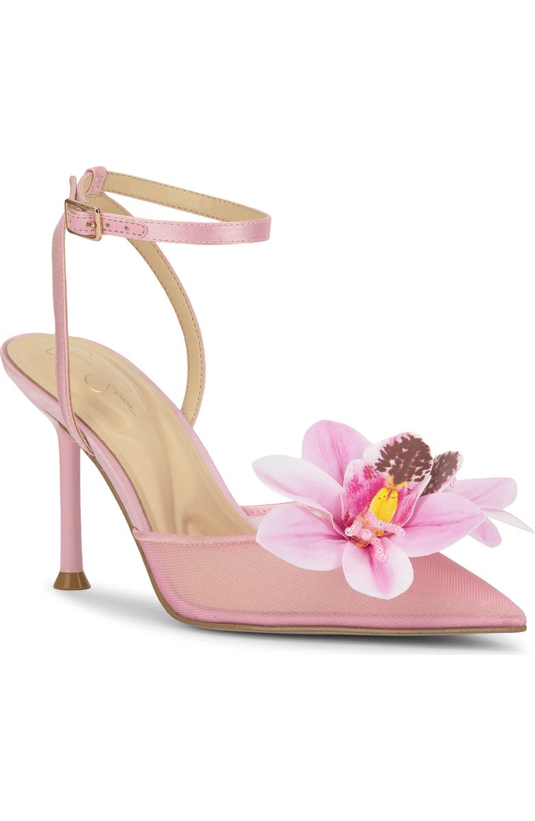 Jessica Simpson Vilyria Embellished Pointed Toe Pump, Main, color, Pink Sugar