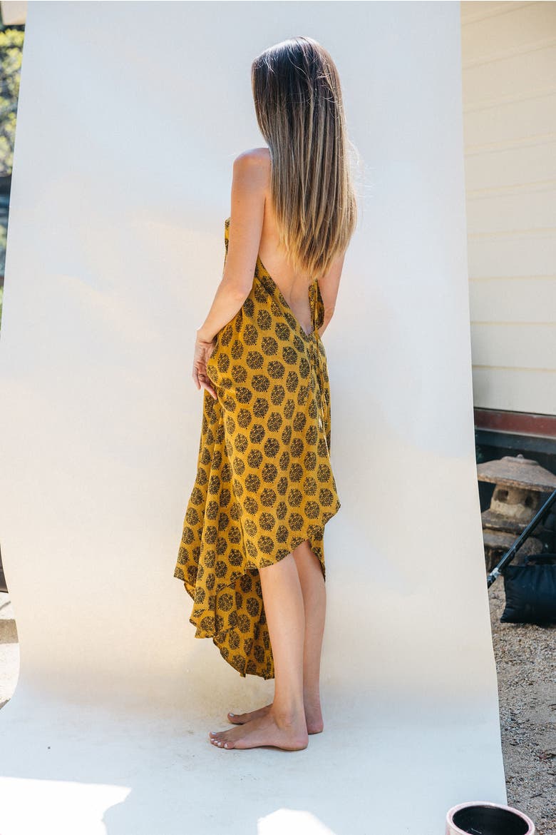 Classic Silk Dress Ringo, Alternate, color, Yellow