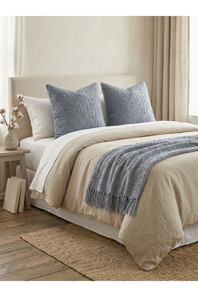 Cozy Cotton Boucle Pillow with Down Alternative Insert, Alternate, color, Breezy Blue