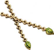DRIES CRIEL Bond Signature Tourmaline & Diamond Mini Linear Drop Earrings