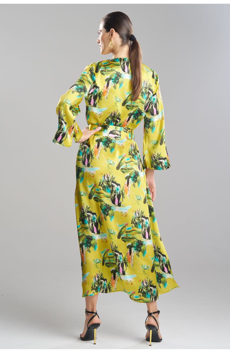 Josie Natori Bali Caftan, Alternate, color, Chartreuse
