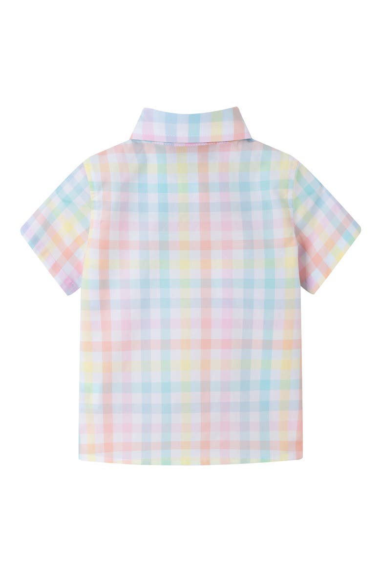3-Piece Plaid Shirt, Shorts & Bow Tie Set, Alternate, color, YELLOW PLAID