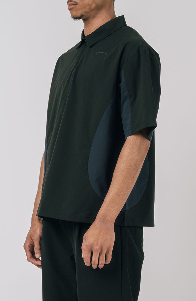 STUDENTS Linwood Short Sleeve Poplin Quarter Zip Polo, Alternate, color,