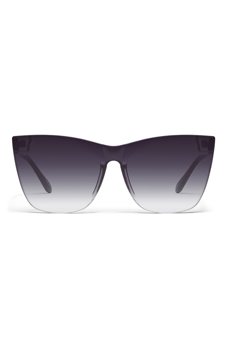 Come Thru 144mm Gradient Cat Eye Sunglasses, Main, color, BLACK/ FADE