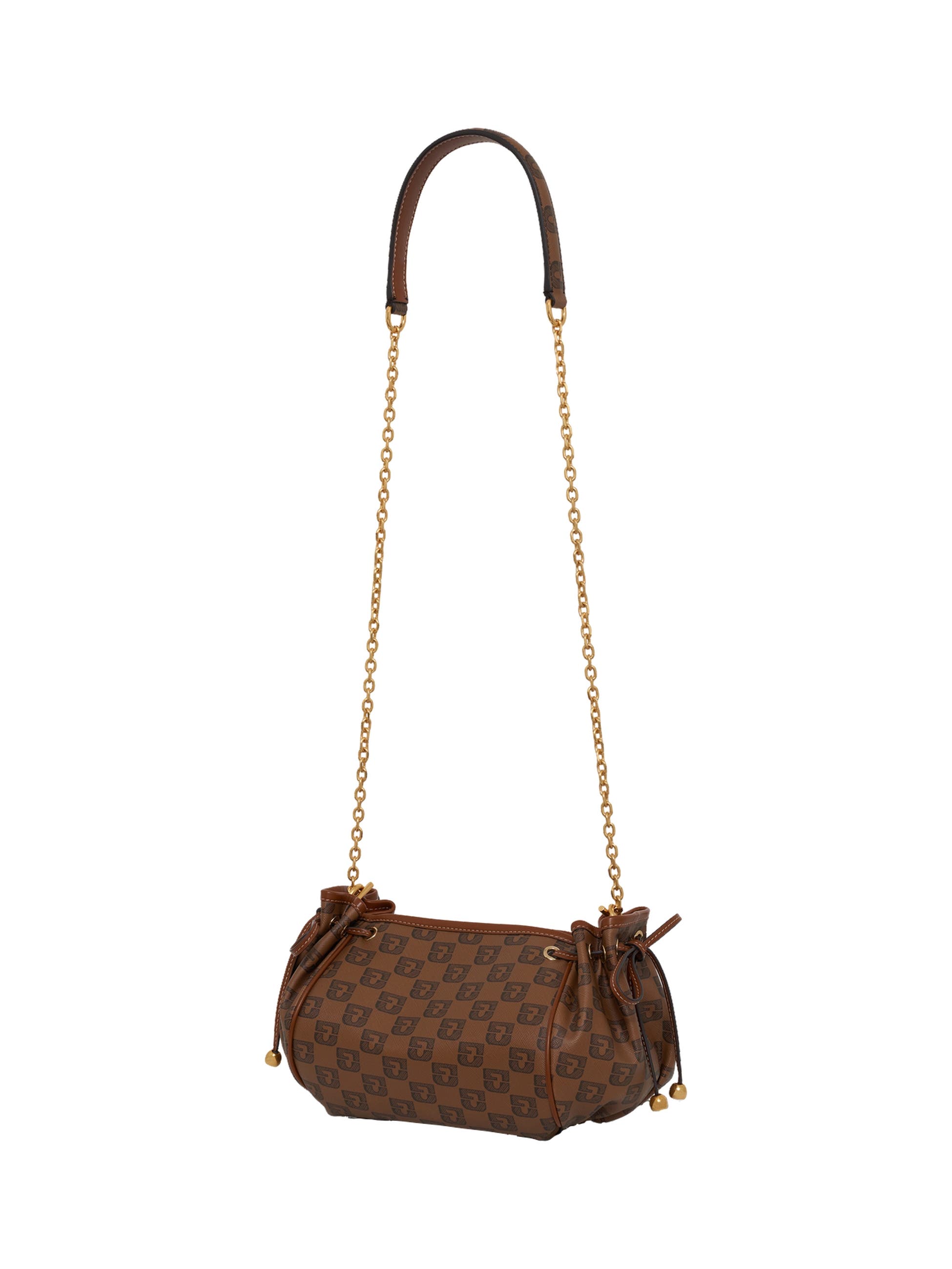 GERARD DAREL Logo-Print Mini Chain Shoulder Bag, Alternate, color, Camel