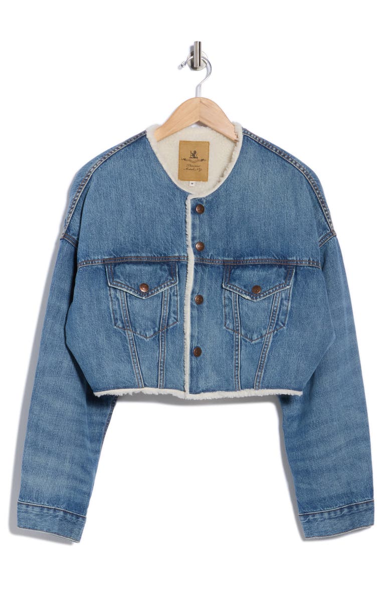 DENIMIST Oversize Cropped Denim Jacket, Alternate, color, Blake
