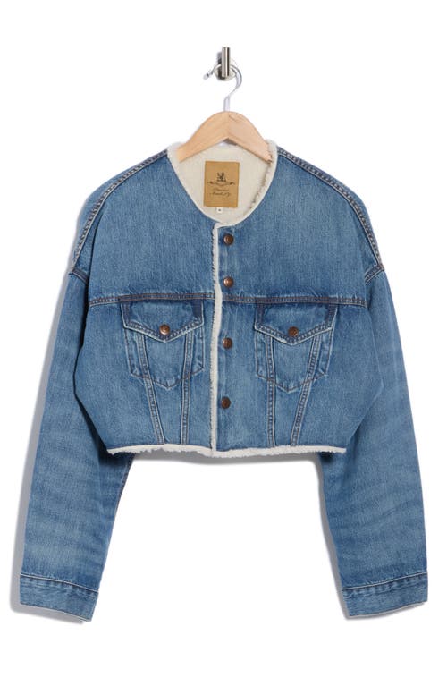 Denimist Oversize Cropped Denim Jacket In Blue