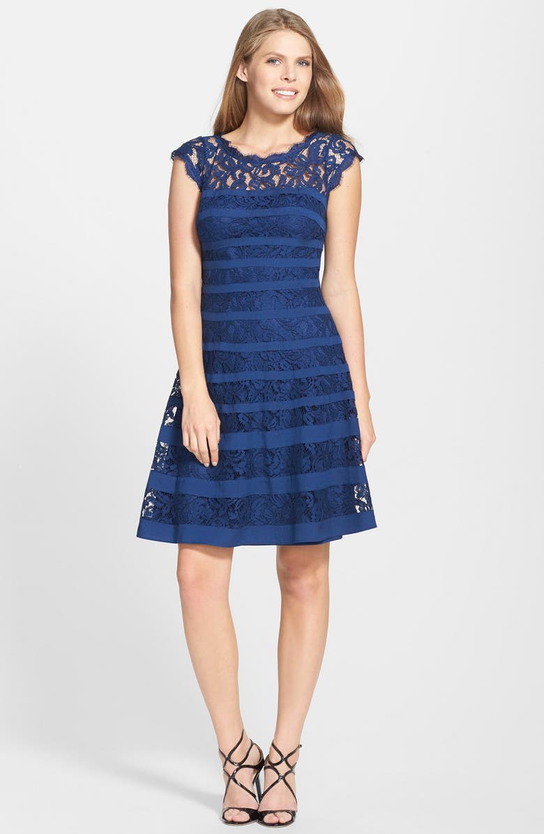 Adrianna Papell Banded Lace Fit & Flare Dress | Nordstrom Adrianna Papell Banded Lace Fit & Flare Dress | Nordstrom