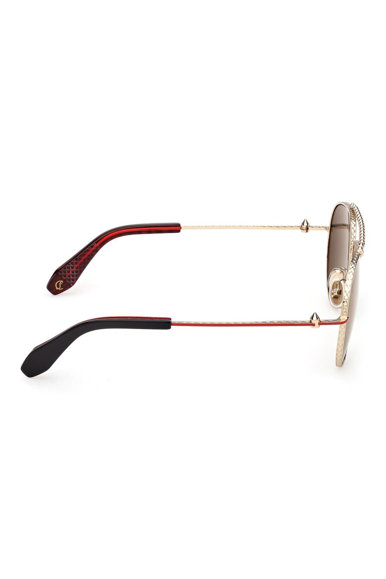 61mm Pilot Sunglasses, Alternate, color, PALE GOLD / ZEISS SMOKE