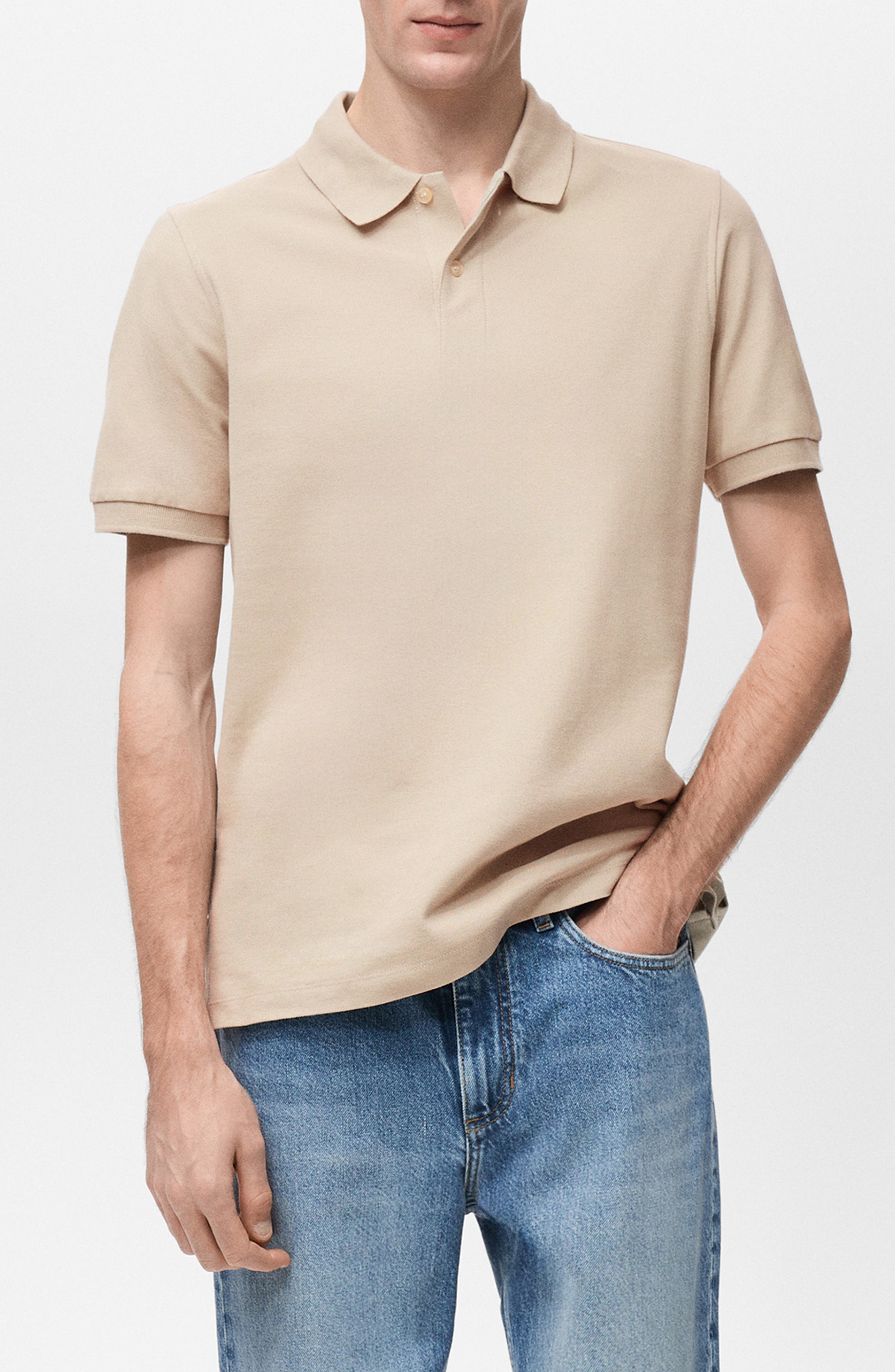 Regular Fit Cotton Pique Knit Polo