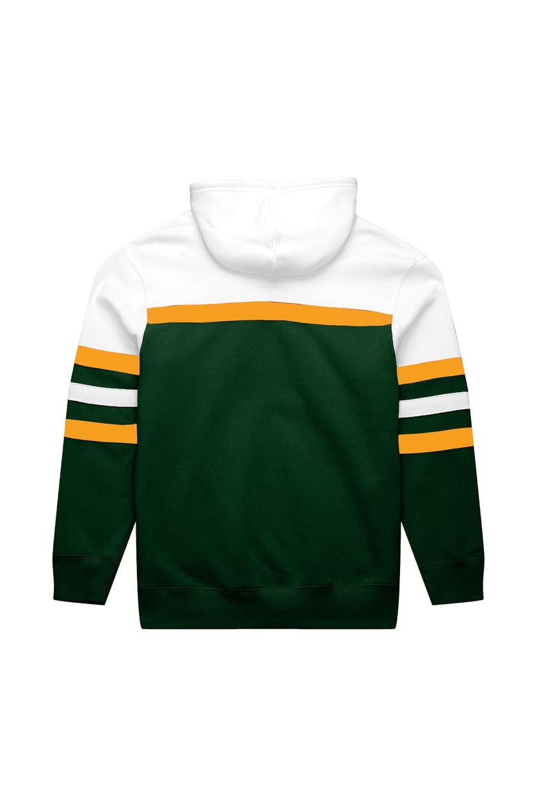 Men's Mitchell & Ness  White/Green Green Bay Packers Big & Tall Head Coach Hoodie, Alternate, color, White