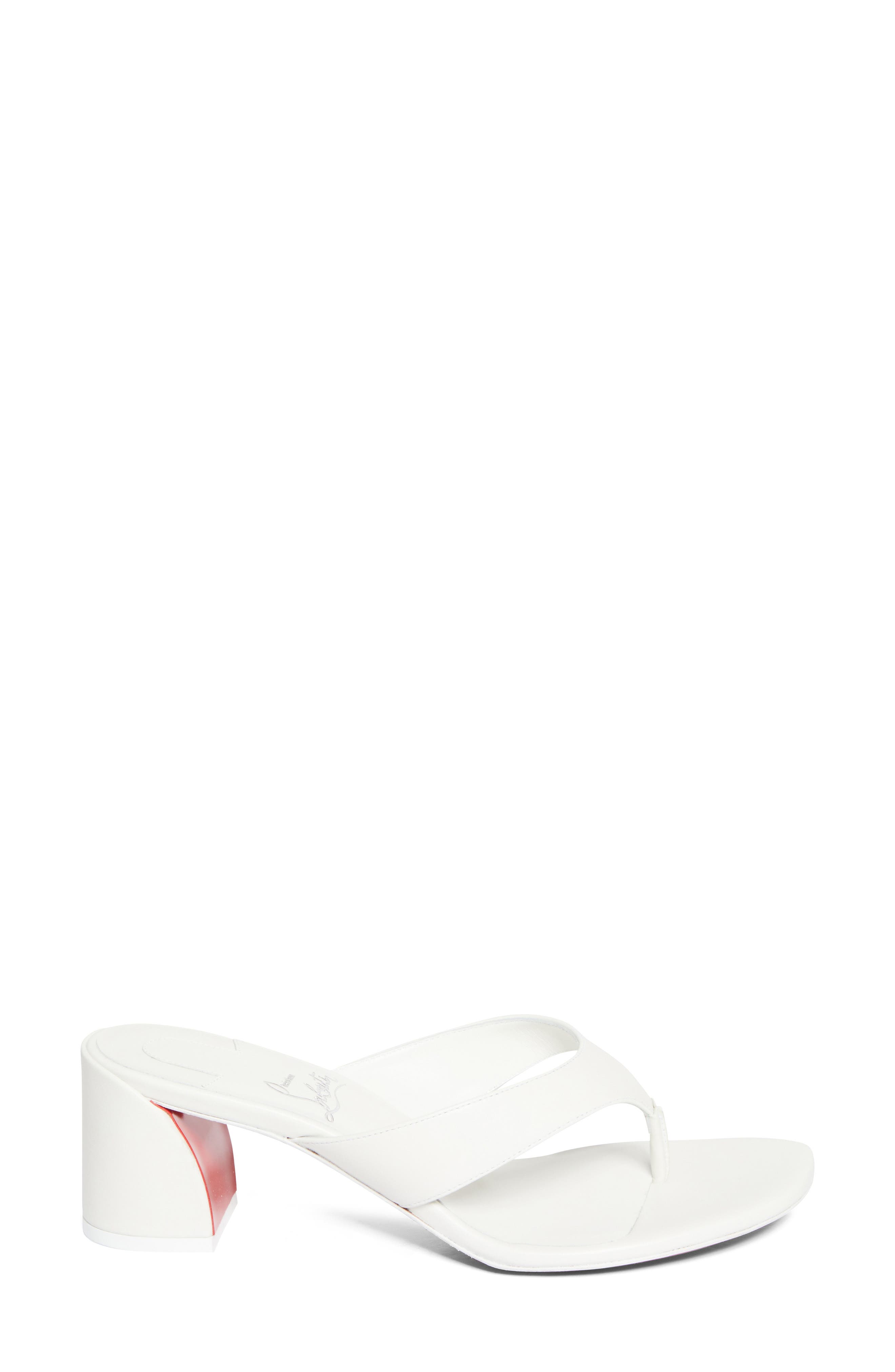 Janetonga Thong Sandal, Alternate, color, BIANCO/ LIN BIANCO