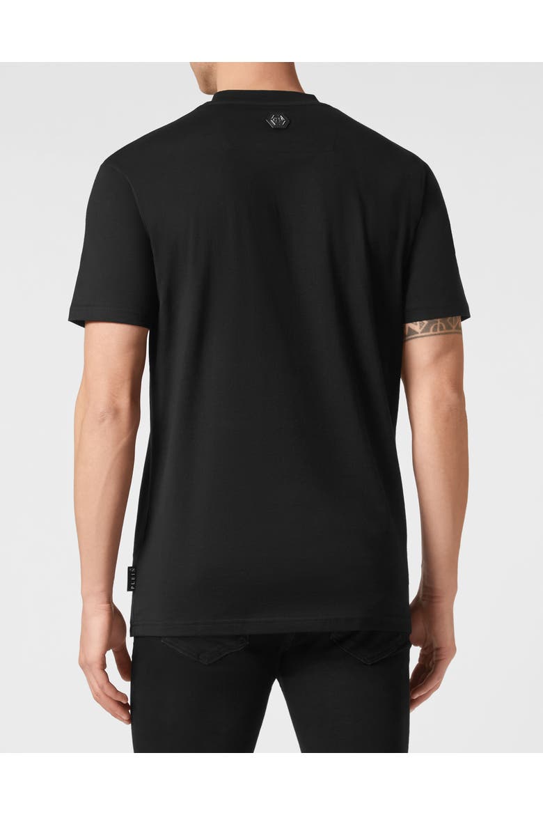 T-Shirt Round Neck Ss Baroque Skull Men, Alternate, color, black