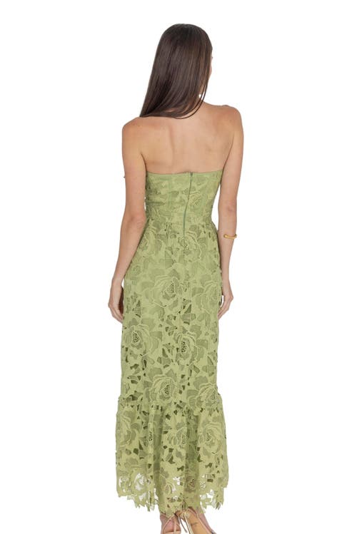 Akalia Amelia Lace Bustier Midi Dress Guipure Lace