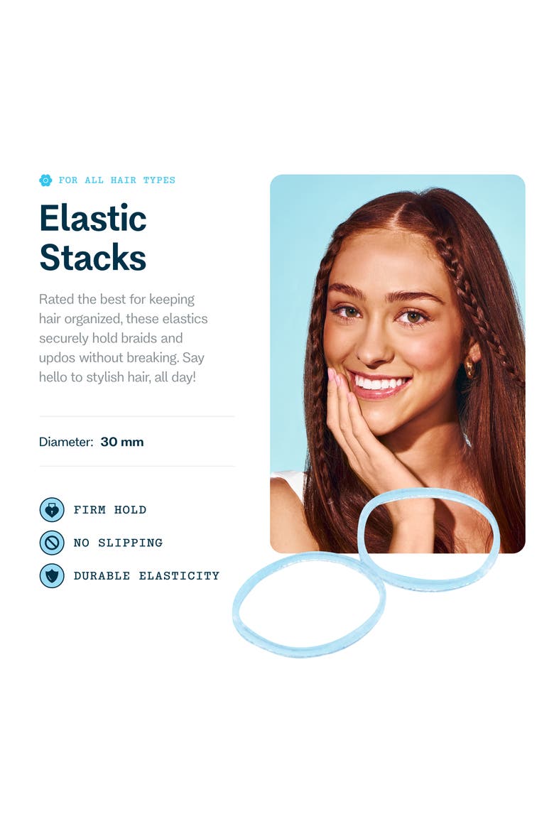 Elastic Stacks 500pk, Alternate, color, White