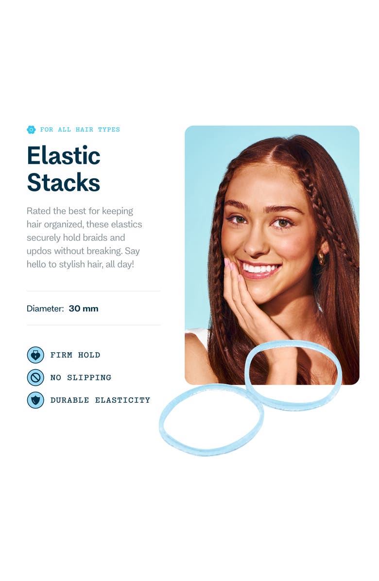 Gimme Beauty Elastic Stacks 500pk, Alternate, color, White