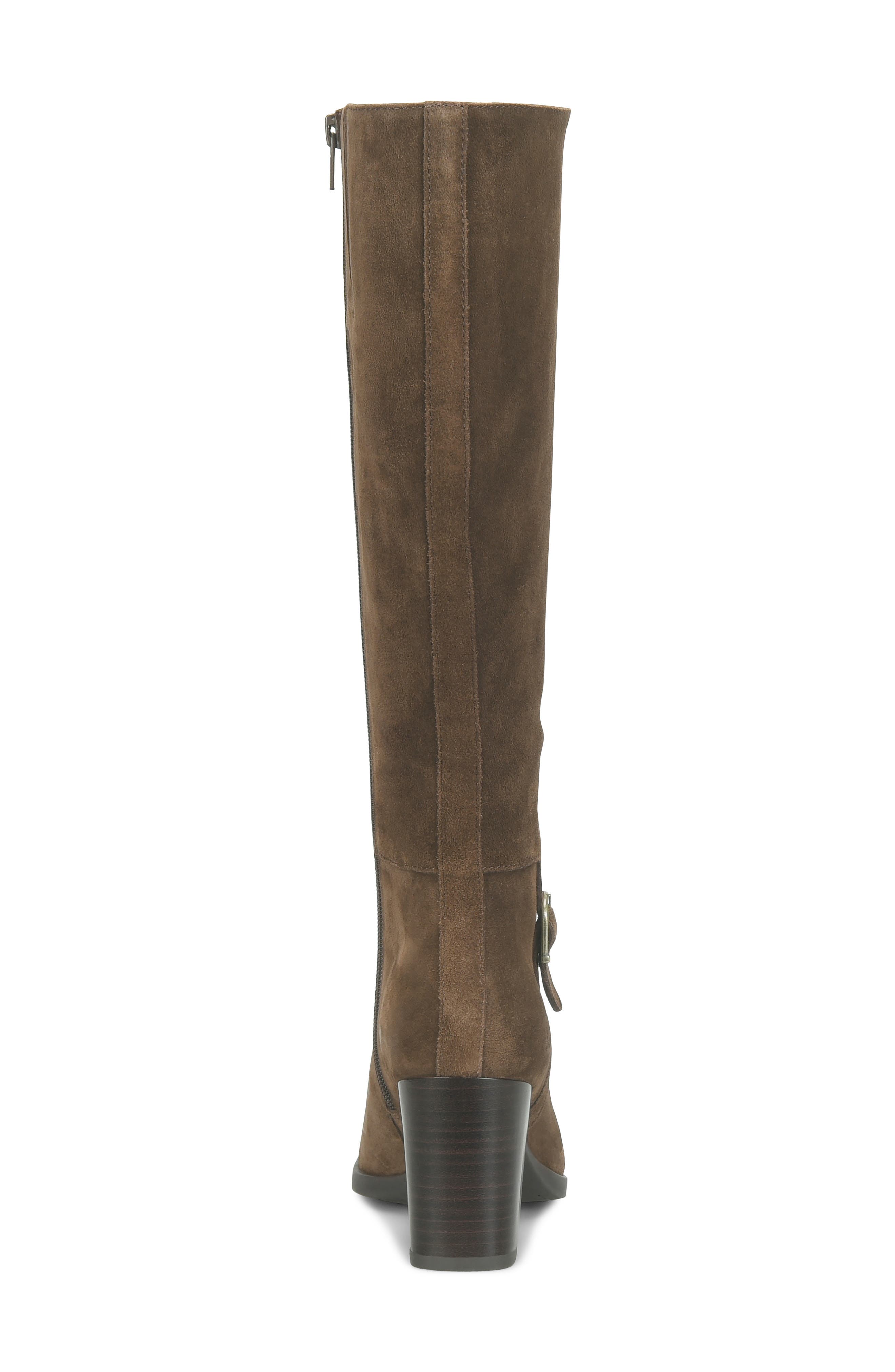 Elysia Leather Knee High Boot, Alternate, color, CHOCOLATE SUEDE