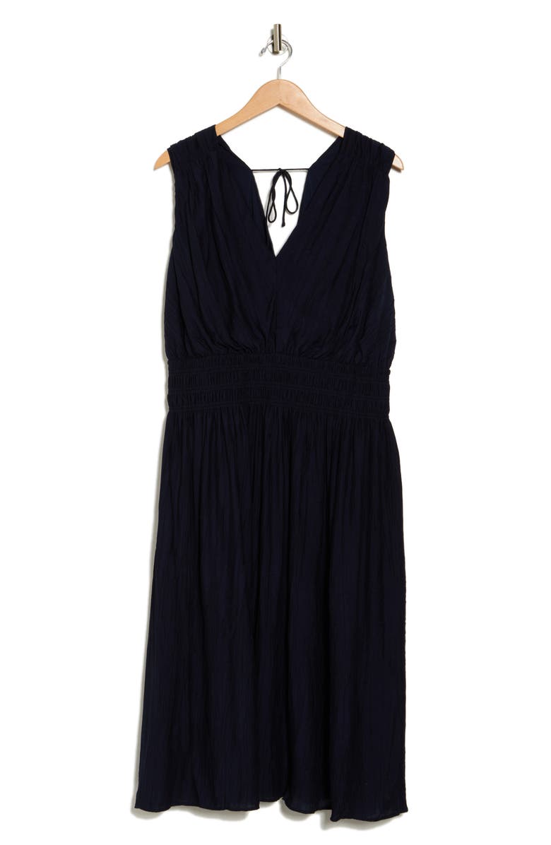 T Tahari Smocked Waist Crinkle Maxi Dress, Alternate, color, Nightlife