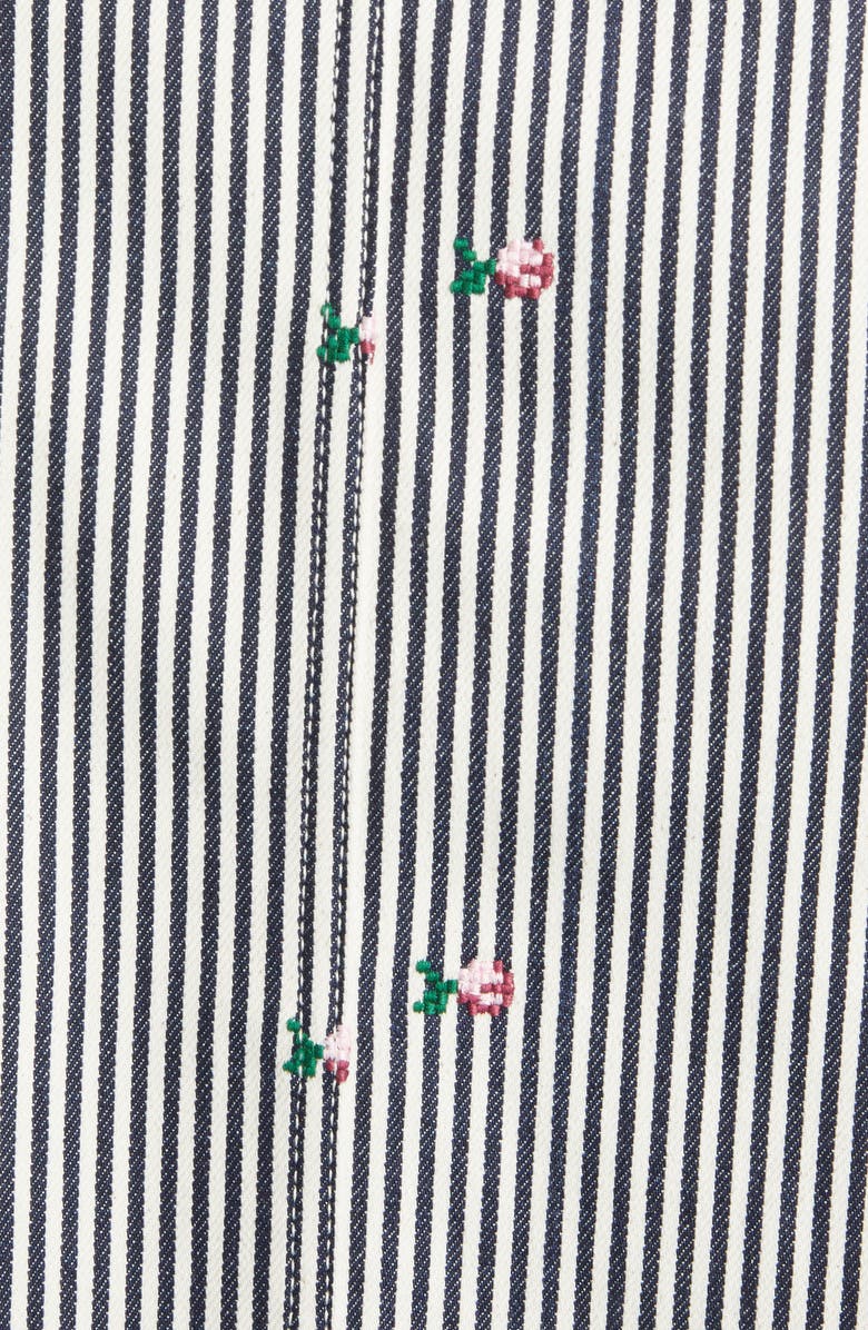 KENZO Rinse Stripe Workwear Denim Shirt Jacket, Alternate, color, 