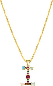 Adornia CZ Initial Pendant Necklace
