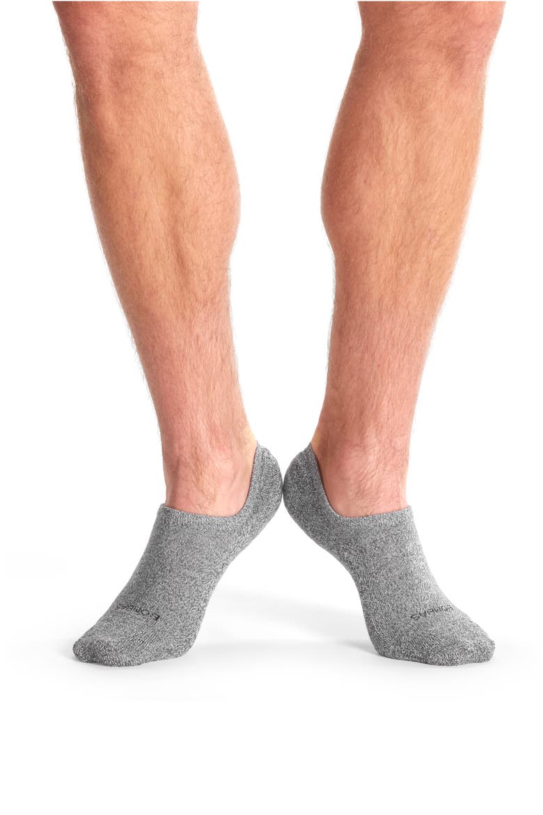 Solid Cushioned No-Show Socks, Alternate, color, CHARCOAL