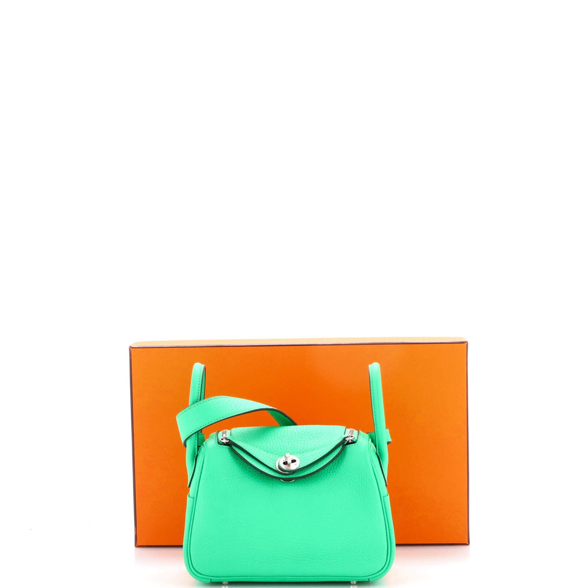 Pre-Owned Hermes Lindy Bag Clemence Mini, Alternate, color, Vert Comics