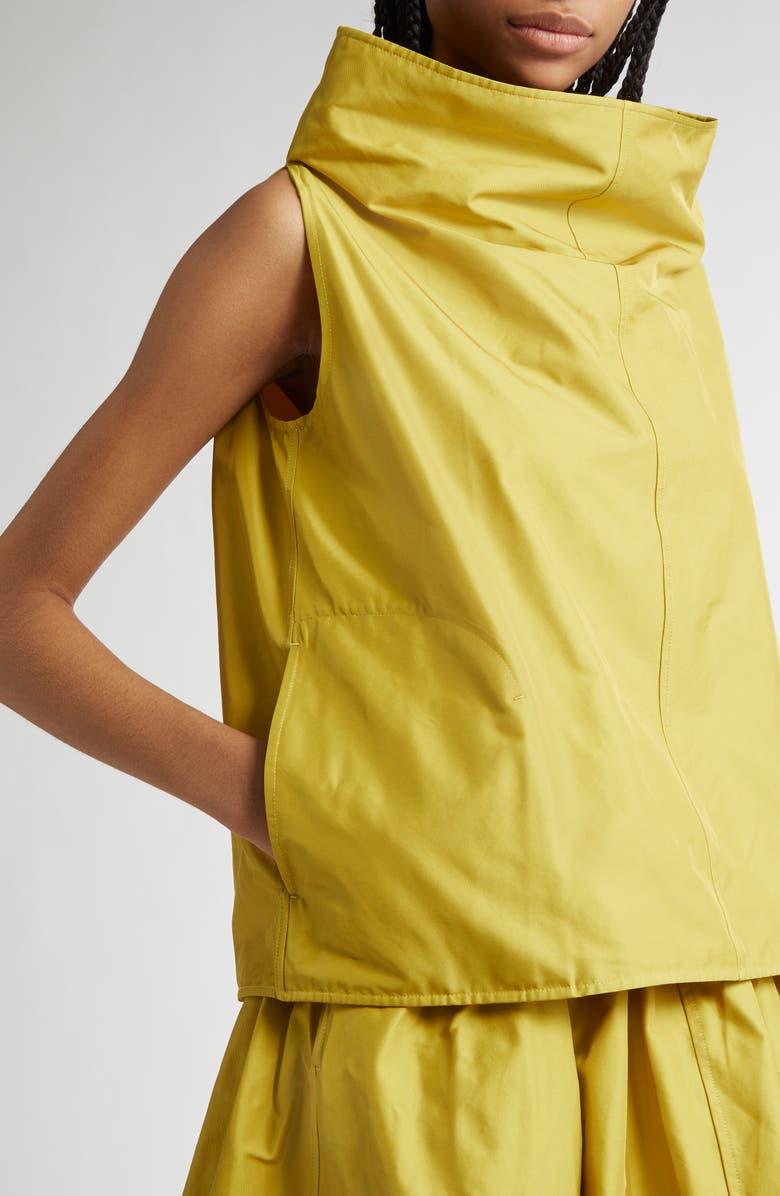 MELITTA BAUMEISTER Funnel Neck Taffeta Top, Alternate, color, 