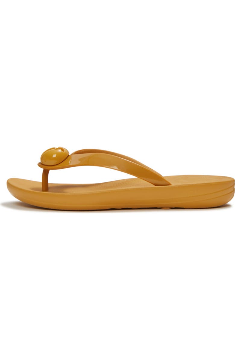 FitFlop Iqushion Glossy Flip-Flops, Alternate, color, Turmeric