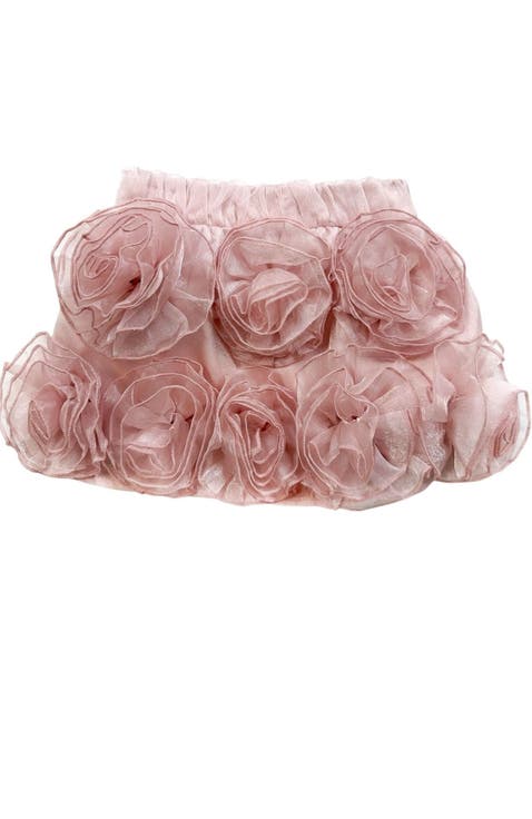 Vivian Dusty Pink Organza Skirt (Toddler, Little Kid, Big Kid)