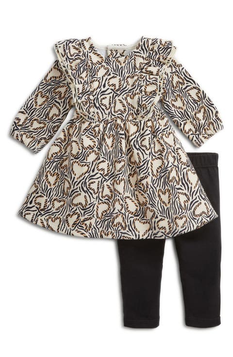 Kids' Wild Side French Terry Dress & Leggings Set
