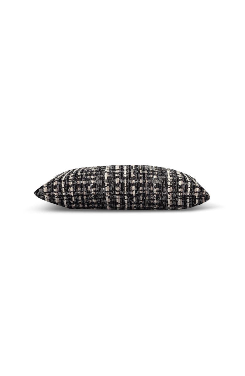 Elaine Smith Channel Indoor & Outdoor Woven Accent Pillow, Alternate, color, Noir