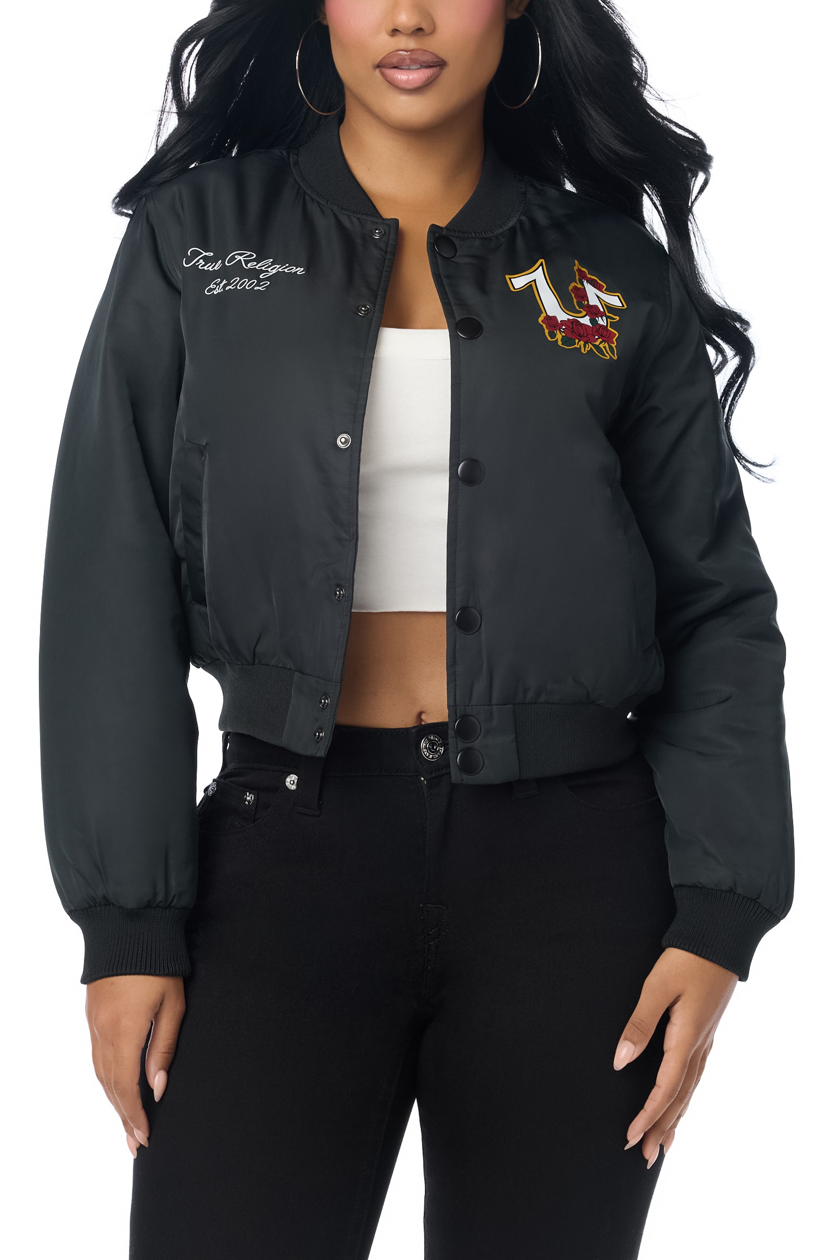 Patch Nylon Bomber Jacket