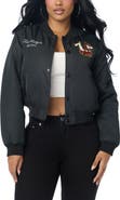 True Religion Patch Nylon Bomber Jacket