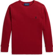 Polo Ralph Lauren Kids' Long Sleeve Waffle Knit T-Shirt