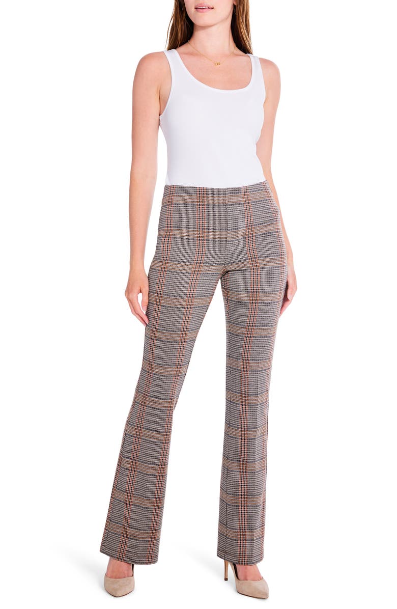 NIC+ZOE Sketched Plaid Bootcut Pants, Alternate, color, 