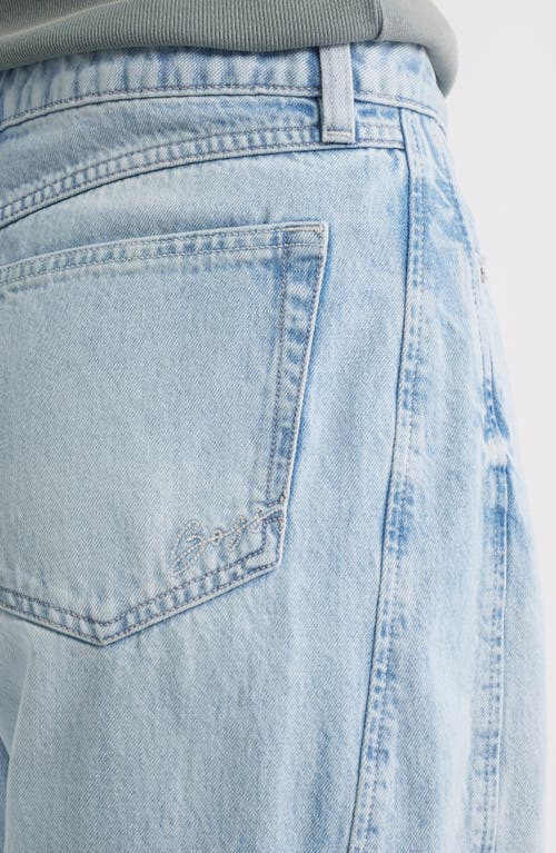 Hugo Boss Boss Orange High Waist Balloon Leg Jeans In Blue