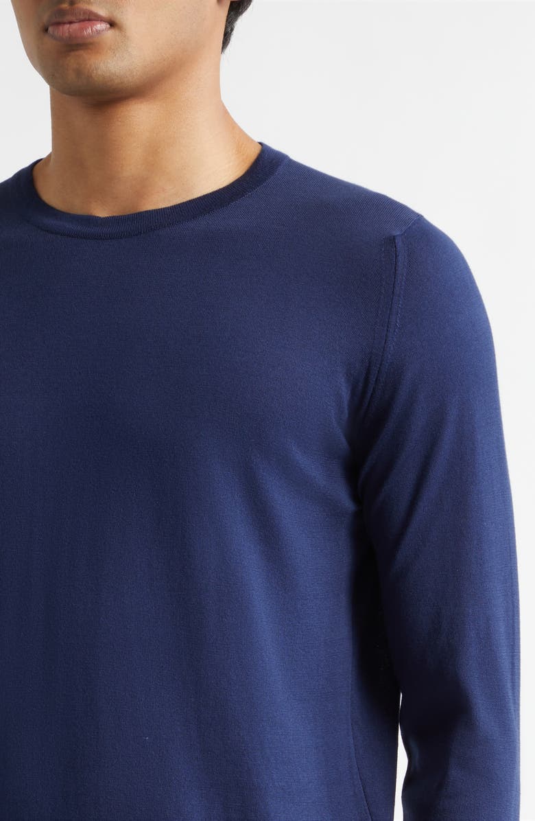 John Smedley Rowland Sea Island Cotton Sweater, Alternate, color, French Navy