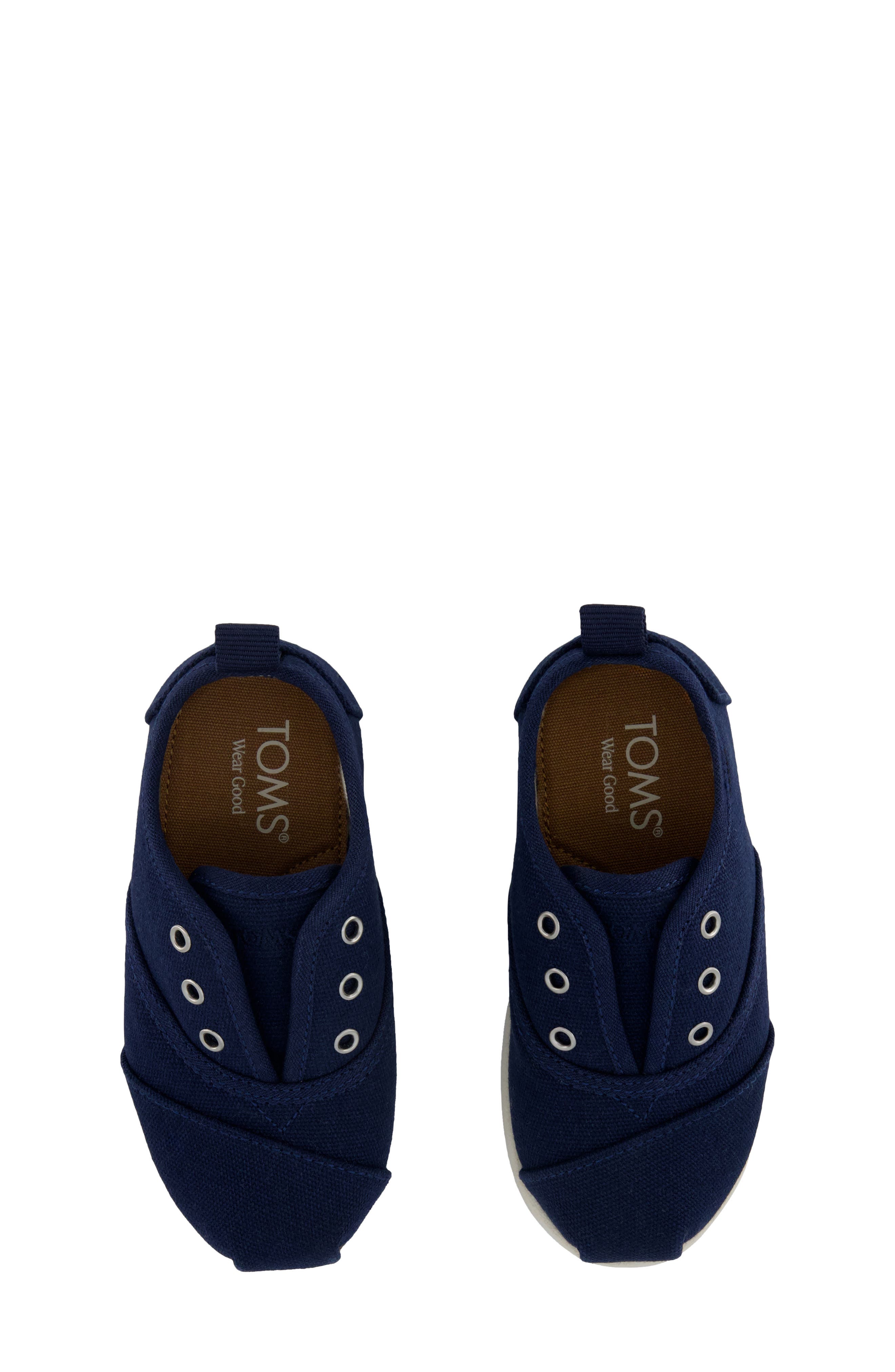 TOMS Kids' Cordones Plus Sneaker, Alternate, color, Navy