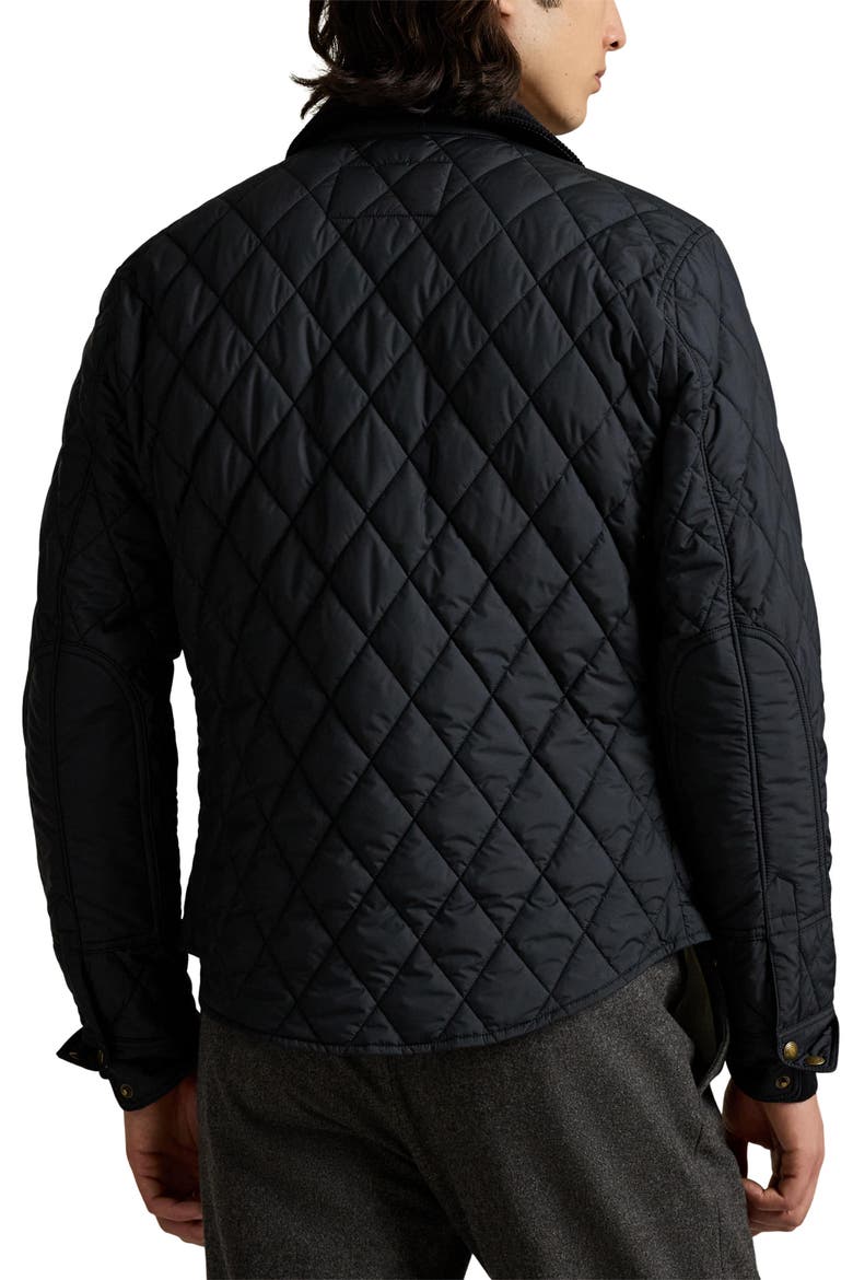 The Beaton Quilted Water-Repellent Shirt Jacket, Alternate, color, BLACK