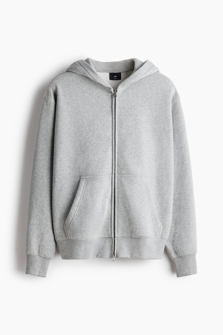 Relaxed-fit Hooded Jacket, Alternate, color, Light gray melange