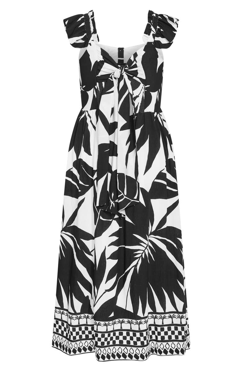 City Chic Mirage Print Maxi Dress, Alternate, color, Island Oasis Bdr