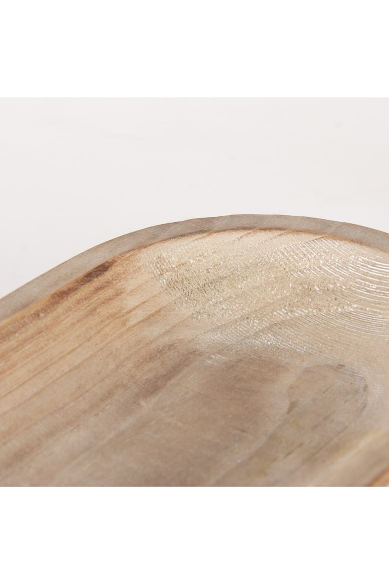 Carver Set of 2 Wood Footed Trays, Alternate, color, White