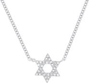 EF Collection Star of David Diamond Pavé Pendant Necklace