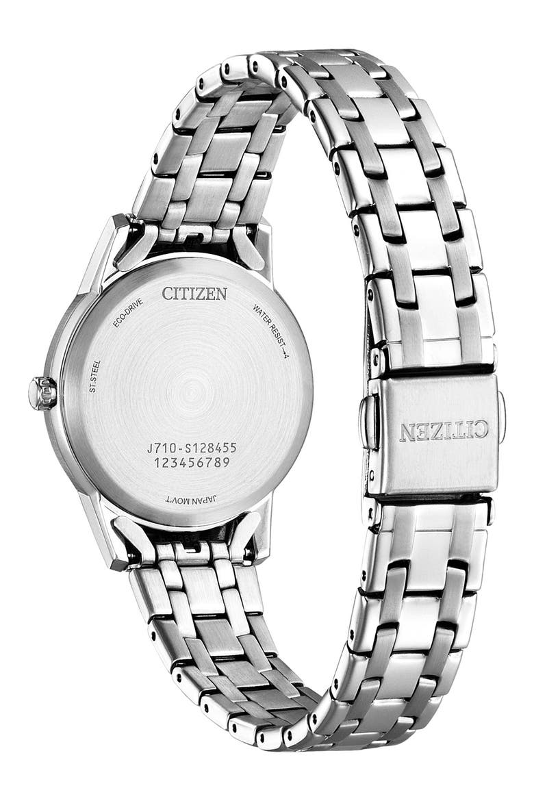 Eco-Drive Bracelet Watch, 29mm, Alternate, color, SILVER-WHITE