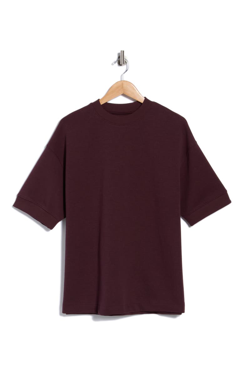 Heavyweight Crewneck T-Shirt, Main, color, WINE