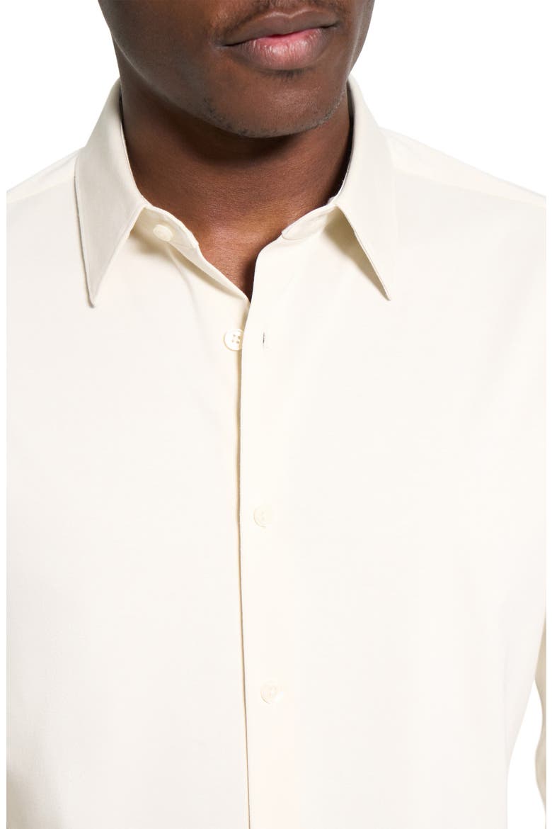 Sylvain ND Structure Knit Button-Up Shirt, Alternate, color, OAT MILK