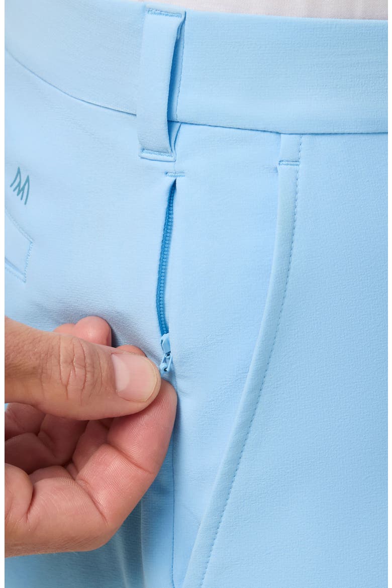 Helmsman Flat Front Performance Golf Shorts, Alternate, color, CLOUD BLUE