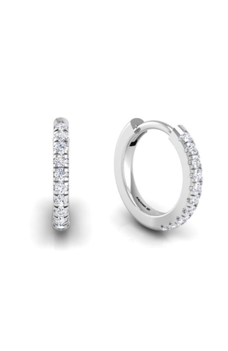 Seed2Stone Pavé-All-Day Diamond Hoops, Main, color, White Gold