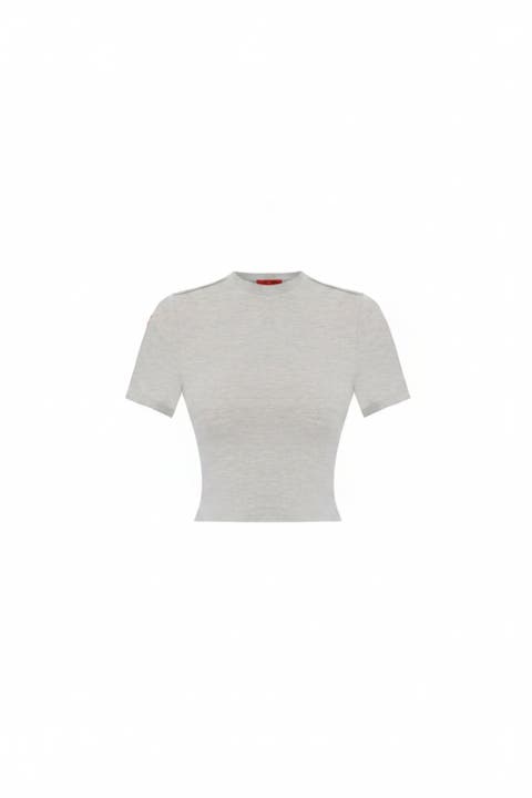 Cotton Slim Fit Crop Tee